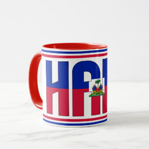 Haitis nationella Flagga Patriotic Coffee Mugg