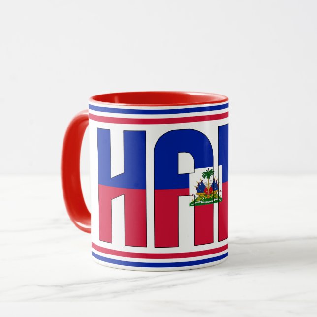 Haitis nationella Flagga Patriotic Coffee Mugg (Framsida vänster)