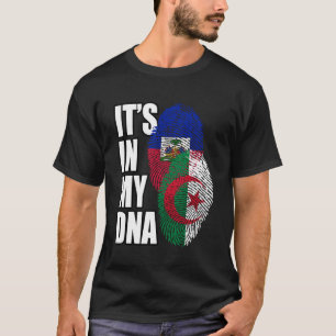 Haitis och Algeriets Mix DNA-Flagga T Shirt