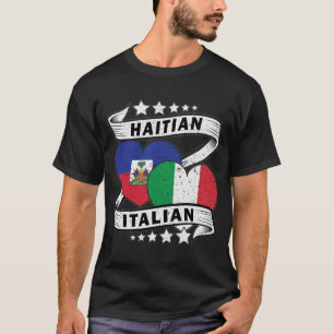 Haitis och Italiens Flagga T Shirt