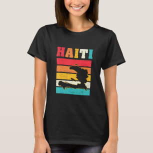 Haitis Pride Island Karta för ett amerikanskt Flag T Shirt