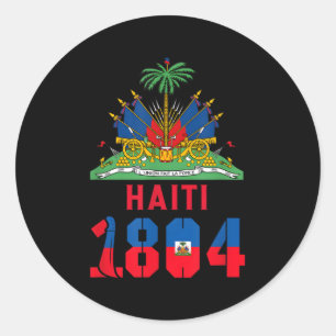 Haitis Revolution 1804 Flagga Runt Klistermärke