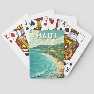 Haitis Vintage för illustration av resekonst Casinokort