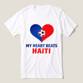 Haitisk fotbollspuls Haiti är mitt hjärta T Shirt
