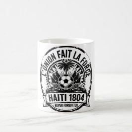 Haitisk nationell emblem vintagekonst kaffemugg