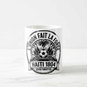 Haitisk nationell emblem vintagekonst kaffemugg