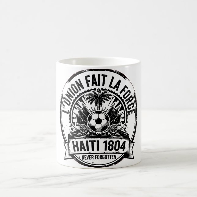 Haitisk nationell emblem vintagekonst kaffemugg (Center)