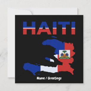 Haitisk stolthet Haiti Flagga Kartan Kulturarv Des Inbjudningar