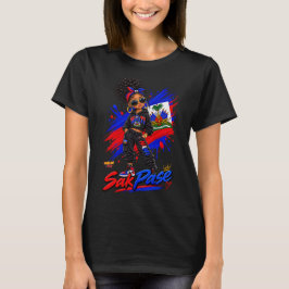 **Haitiska vibbar | Sak Pase Haitisk tjej t-shirt* T Shirt