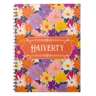 Haiverty Crowom Modern Blommigt Anteckningsbok