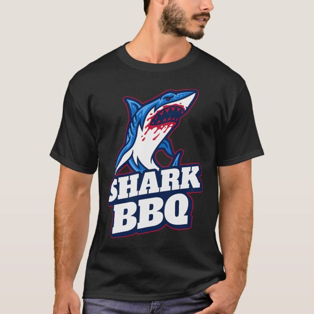 Haj BBQ-sås T Shirt (Framsida)