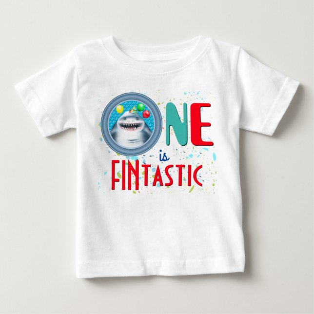 Haj Fantastisk Ettårsfest T Shirt (Framsida)