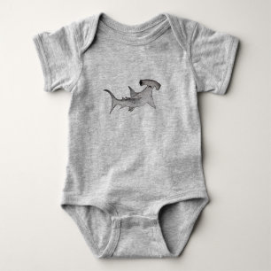 Haj för hammerhead för jumpsuit för bodysuit f t shirt