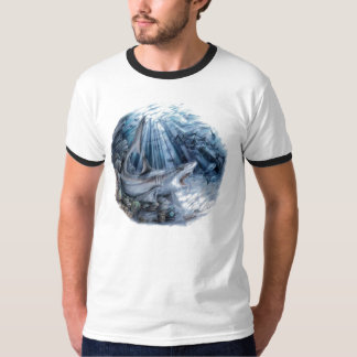 Haj - grå färgrev t shirt