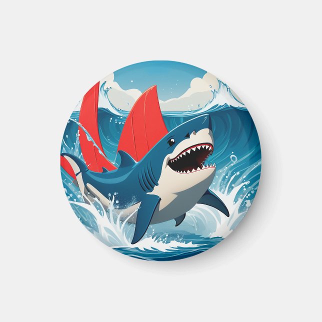 Haj i havet  magnet (Framsidan)