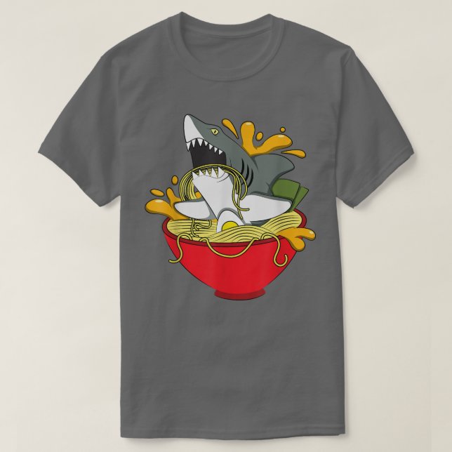 haj i ramensharkramenhumourphonoodle soppa t shirt (Design framsida)