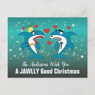 Haj Jul Typografi Helg Vykort
