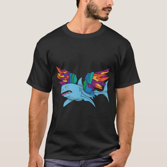 Haj med vingar t shirt (Framsida)