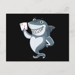 Haj Poker Spelare - Roligt Poker Present Meddelande Vykort