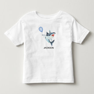 Haj T-shirt - Redigerbart nummer - Födelsedagströj