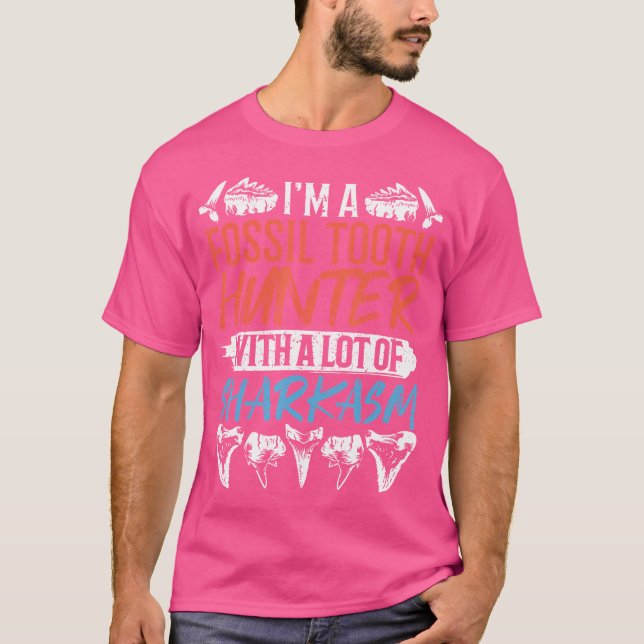 Haj tandsamlare fossil samlare fossil tand  t shirt (Framsida)
