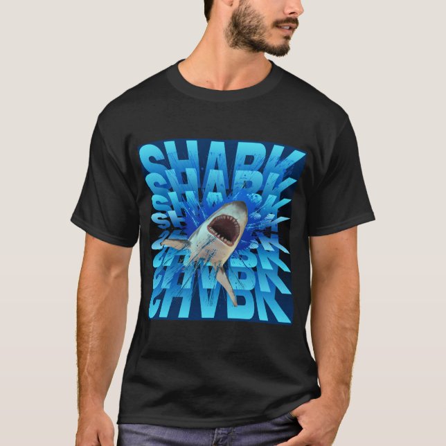 haj text effekt typografi  t shirt (Framsida)