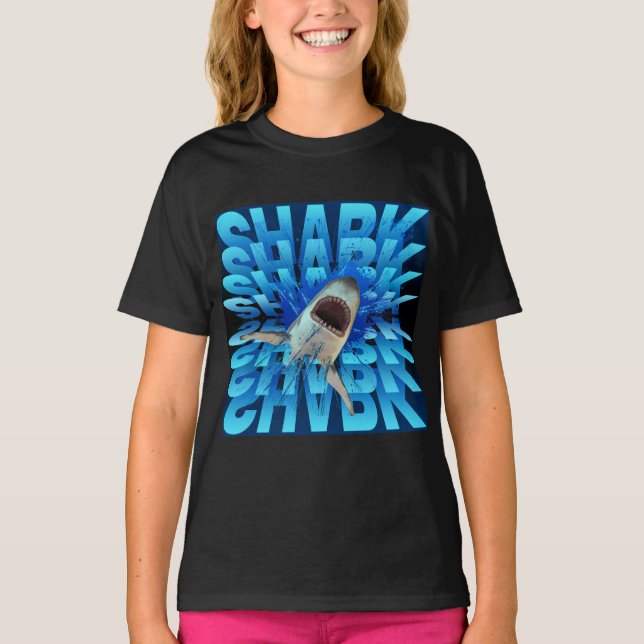 haj text effekt typografi  t shirt (Framsida)