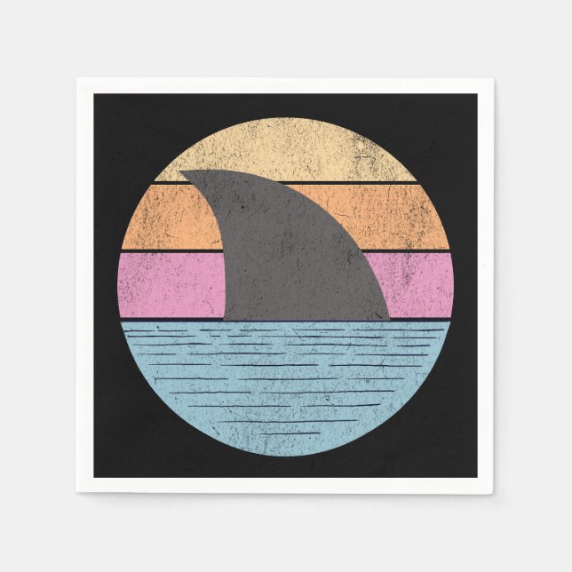 Haj vid solnedgång pappersservett (Framsidan)