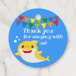 Hajar blåhavsdagsetiketter gåvor etiketter