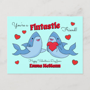 Hajar Cute Kids Classroom Valentine Card Vykort