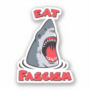 Hajar Eat Fascism Anti-fascist Klistermärken