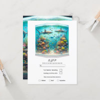 Hajar & Fisk Akvarell Akvarium RSVP