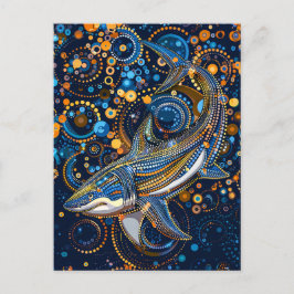 Hajar i Aborigine Dot Art Stil Vykort