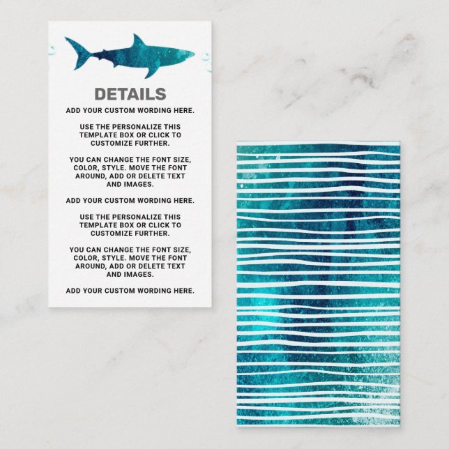 Hajar i alla ålders Födelsedagsfester Tilläggskort (Fram/baksida)