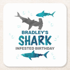 Hajar i alla ålders Födelsedagsfester Underlägg Papper Kvadrat