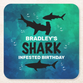 Hajar i alla ålders Födelsedagsfester Underlägg Papper Kvadrat