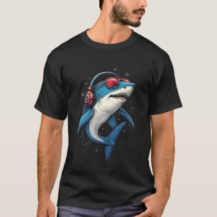 Hajar i designläge Hajar i Grått Vit Underbar Shar T Shirt