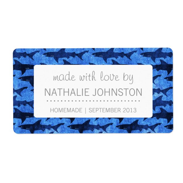 Hajar i djupa blåhavet fraktsedel (Framsidan)