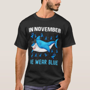 Hajar i november Bäror vi medvetenhet om blå diabe T Shirt