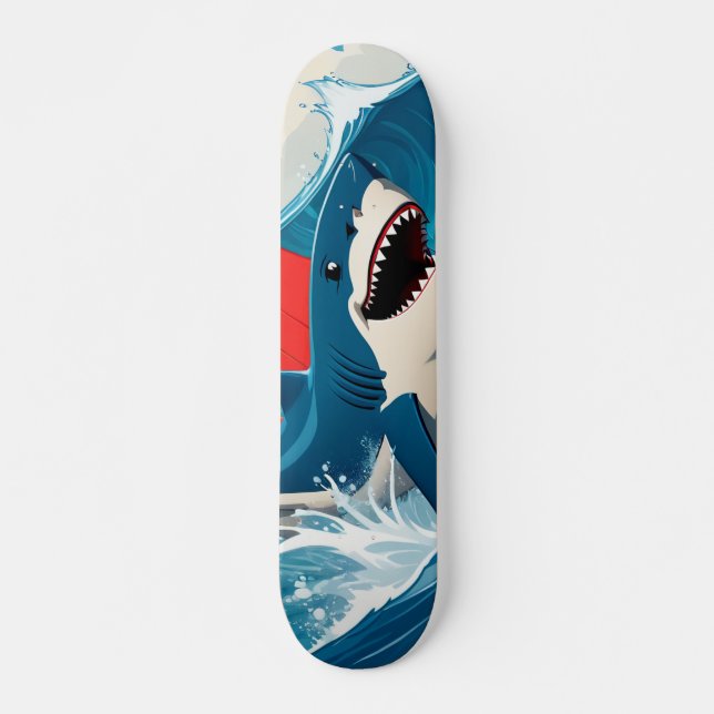 Hajar i Oceanen Mini Skateboard Bräda 18,5 Cm (Framsida)