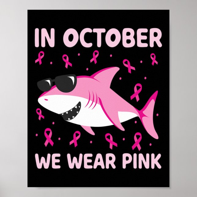 Hajar i oktober Bäror vi Rosa till bröstcancerbarn Poster (Framsidan)