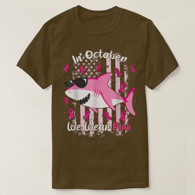 Hajar i oktober Bäror vi Rosa till bröstcancerbarn T Shirt (Design framsida)