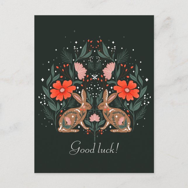 Hajar med blommor och med nordliga motiv vykort (Framsida)