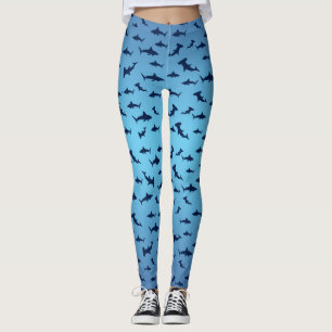 Hajar och Hammerhead-hajar Leggings
