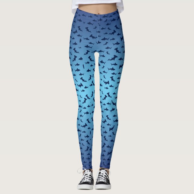Hajar och Hammerhead-hajar Leggings (Framsida)