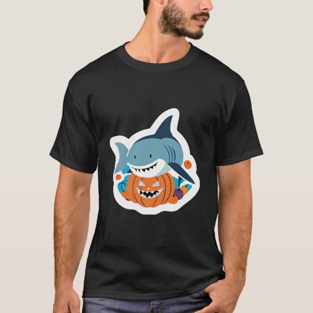 Hajar och skrämmande pumpa t shirt (Framsida)
