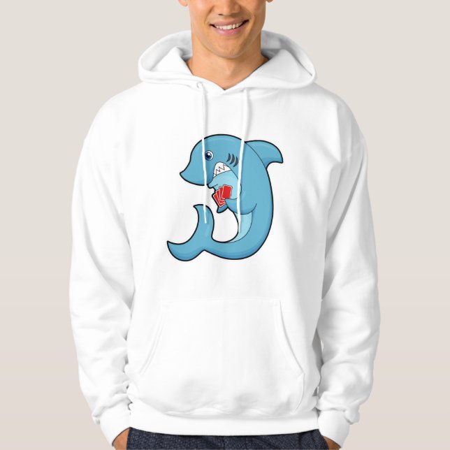 Hajar på Poker med Poker-kort Hoodie (Framsida)