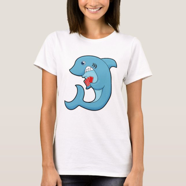 Hajar på Poker med Poker-kort T Shirt (Framsida)