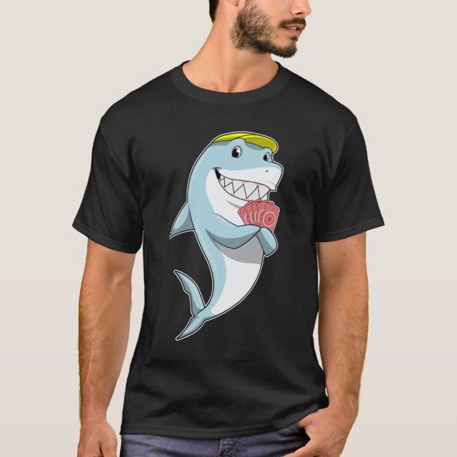 Hajar på Poker med Poker-kort T Shirt (Framsida)
