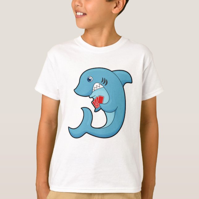 Hajar på Poker med Poker-kort T Shirt (Framsida)